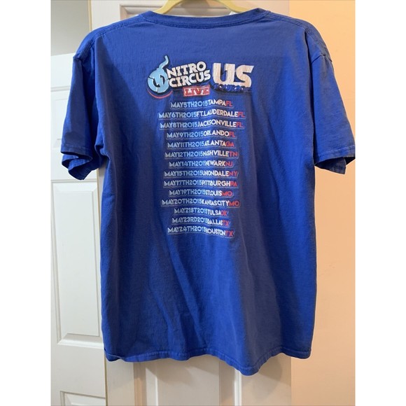 Nitro Circus Live 2015 Tour Blue t shirt size Medium - Picture 4 of 5